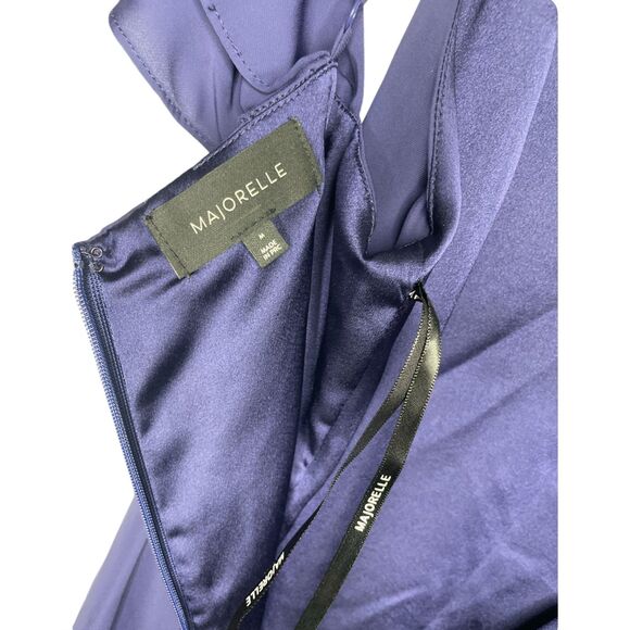 NWT Revolve Ruffle Sleeve Mini Dress Size M - Navy/Plum - Picture 7 of 9